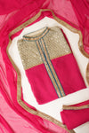 Rani Georgette Semi Stitched Salwar Suit With Dupatta