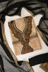 Beige Lace Georgette Semi Stitched Salwar Suit With Dupatta