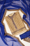 Tussar Royal Net Georgette Semi Stitched Salwar Suit With Dupatta