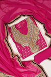 Rani Georgette Semi Stitched Salwar Suit With Dupatta