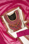 Tussar Black Georgette Semi Stitched Salwar Suit With Dupatta