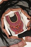 Black Georgette Semi Stitched Salwar Suit With Dupatta