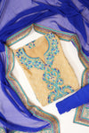 Royal Blue Georgette Semi Stitched Salwar Suit With Dupatta