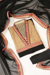 Black Georgette Semi Stitched Salwar Suit With Dupatta
