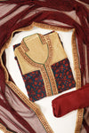 Assorted Crepe Semi Stitched Suit Salwar With Dupatta