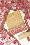 Tussar Khaddi Net Unstitched Salwar Suit With Dupatta
