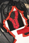 Black Georgette Unstitched Suit Salwar With Dupatta