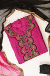 Rani Georgette Semi Stitched Salwar Suit With Dupatta