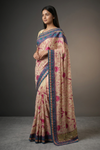 Assorted Chiffon Embriodered Saree With Unstitched Blouse