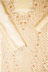 Timeless Beauty Tussar Crepe Unstitched Salwar Suit With Crepe Dupatta