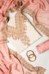UN8808-RTC-540752 Tussar Gajari Unstitched Suit embroidery detail