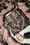 UN8814-RTC-540752 Black Unstitched Suit print detail