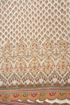 Off White Crepe Unstitched Salwar Suit - Closeup