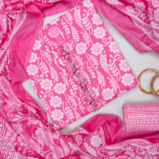Rani cotton unstitched suit - hero flatlay