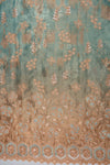 Tussar mint green unstitched suit - fabric closeup