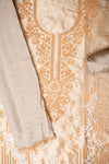 Timeless Beauty Tussar Silk Unstitched Salwar Suit With Chinon Dupatta