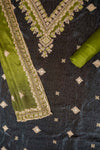 UN8807-RTC-540752 Black Mehandi Unstitched Suit