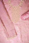 Graceful Charm Mauve Crush Tissue Unstitched Salwar Suit With Tissue Dupatta