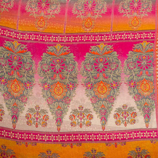 Tussar Rani Crepe Unstitched Suit - dupatta fabric swatch