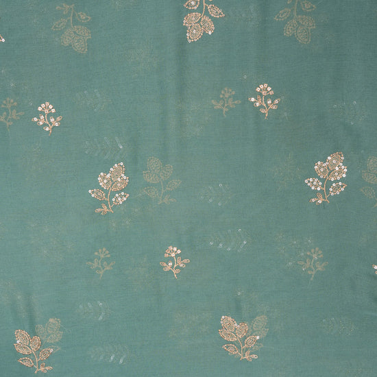 Tussar mint green unstitched suit - dupatta swatch