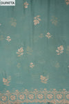 Tussar mint green unstitched suit - dupatta swatch