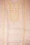 Blush Elegance Peach Crush Tissue Unstitched Salwar Suit With Tissue Dupatta