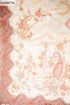 Off White Crepe Unstitched Suit - dupatta fabric swatch