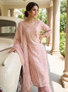 Stunningly Unique Onion Organza Unstitched Salwar Suit With Organza Dupatta