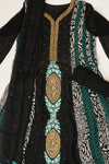Black Georgette Semi Stitched Salwar Suit With Dupatta