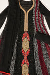 Black Georgette Semi Stitched Salwar Suit With Dupatta