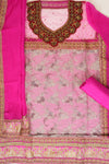Rani Lace Georgette Semi Stitched Salwar Suit With Dupatta