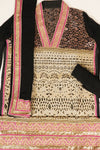 Black Lace Georgette Semi Stitched Salwar Suit With Dupatta