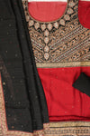 Maroon Georgette Semi Stitched Salwar Suit With Dupatta