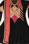 Black Georgette Semi Stitched Salwar Suit With Dupatta