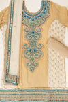 Tussar Georgette Semi Stitched Salwar Suit With Dupatta