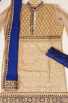 Tussar Royal Net Georgette Semi Stitched Salwar Suit With Dupatta