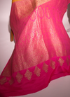 Mustard Woven Zari Banarasi Silk Saree With Unstitched Blouse