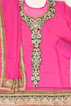 Rani Georgette Semi Stitched Suit Salwar With Dupatta