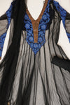 Black Net Semi Stitched Salwar Suit With Dupatta