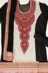 Black Georgette Semi Stitched Salwar Suit With Dupatta