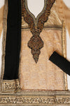 Beige Lace Georgette Semi Stitched Salwar Suit With Dupatta