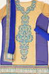 Royal Blue Georgette Semi Stitched Salwar Suit With Dupatta