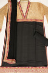 Black Georgette Semi Stitched Salwar Suit With Dupatta