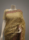 Tussar Black Kora Georgette Embroidered Saree With Unstitched Blouse