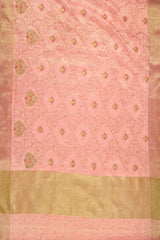 Cotton Embroidered Saree With Zari Border