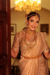 Tussar Khaddi Geogette Saree With Unstitched Blouse (Ft:-Guneet Virdi)