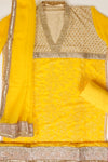 Lemon Georgette Semi Stitched Salwar Suit With Dupatta