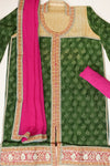 Assorted Crepe Semi Stitched Suit Salwar With Dupatta