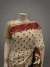 Tussar Crepe Embriodered Saree With Unstitched Blouse