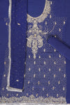 Midnight Blue Georgette Unstitched Suit Salwar With Dupatta
